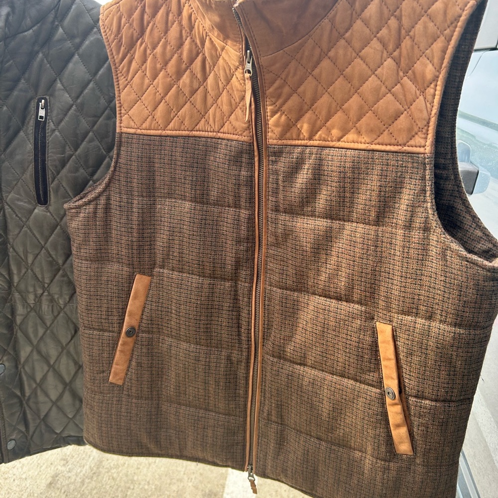 Men's Brown Quilted Vest